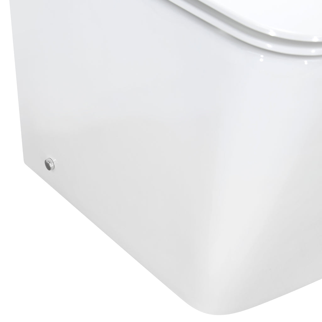 FOGLIA - Inodoro rimless blanco con asiento soft close extraíble