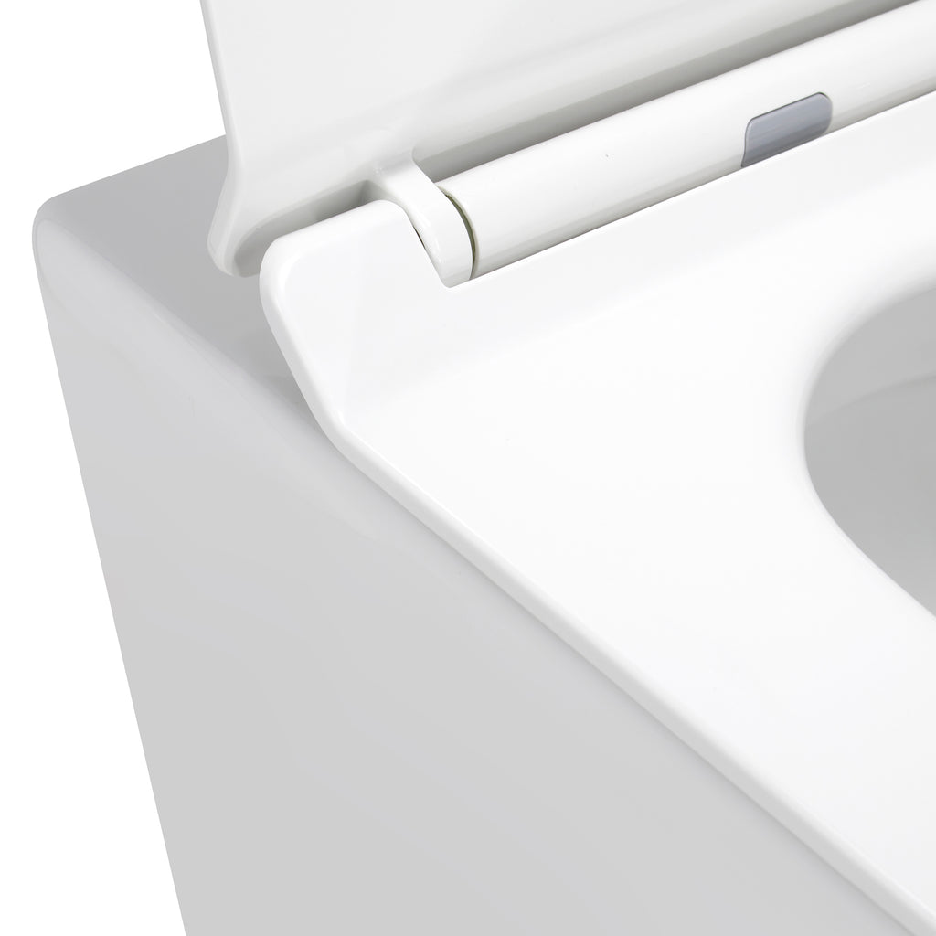 ISONZO - Inodoro rimless blanco con asiento soft close extraíble