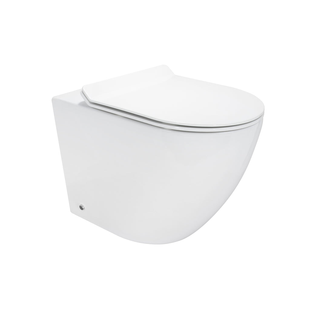 ISONZO - Inodoro rimless blanco con asiento soft close extraíble