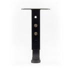 Pata metálica en T regulable de 19–32,5 cm para muebles, hasta 180 kg, negro