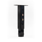 Pata metálica en T regulable de 19–32,5 cm para muebles, hasta 180 kg, negro
