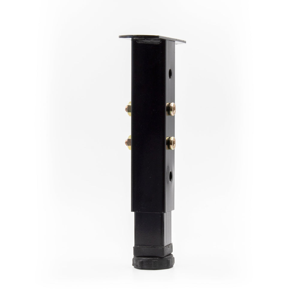 Pata metálica en T regulable de 19–32,5 cm para muebles, hasta 180 kg, negro