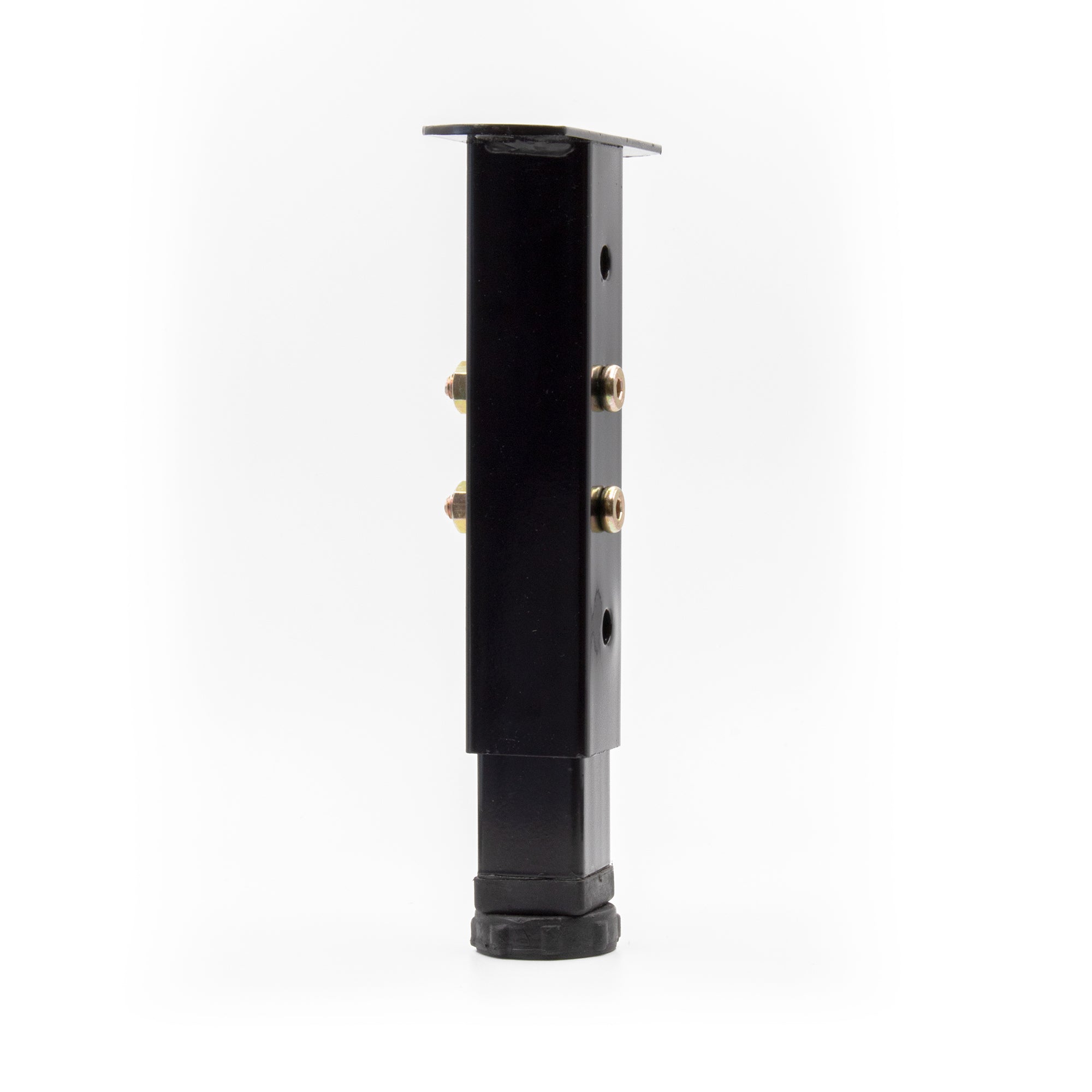Pata metálica en T regulable de 19–32,5 cm para muebles, hasta 180 kg, negro