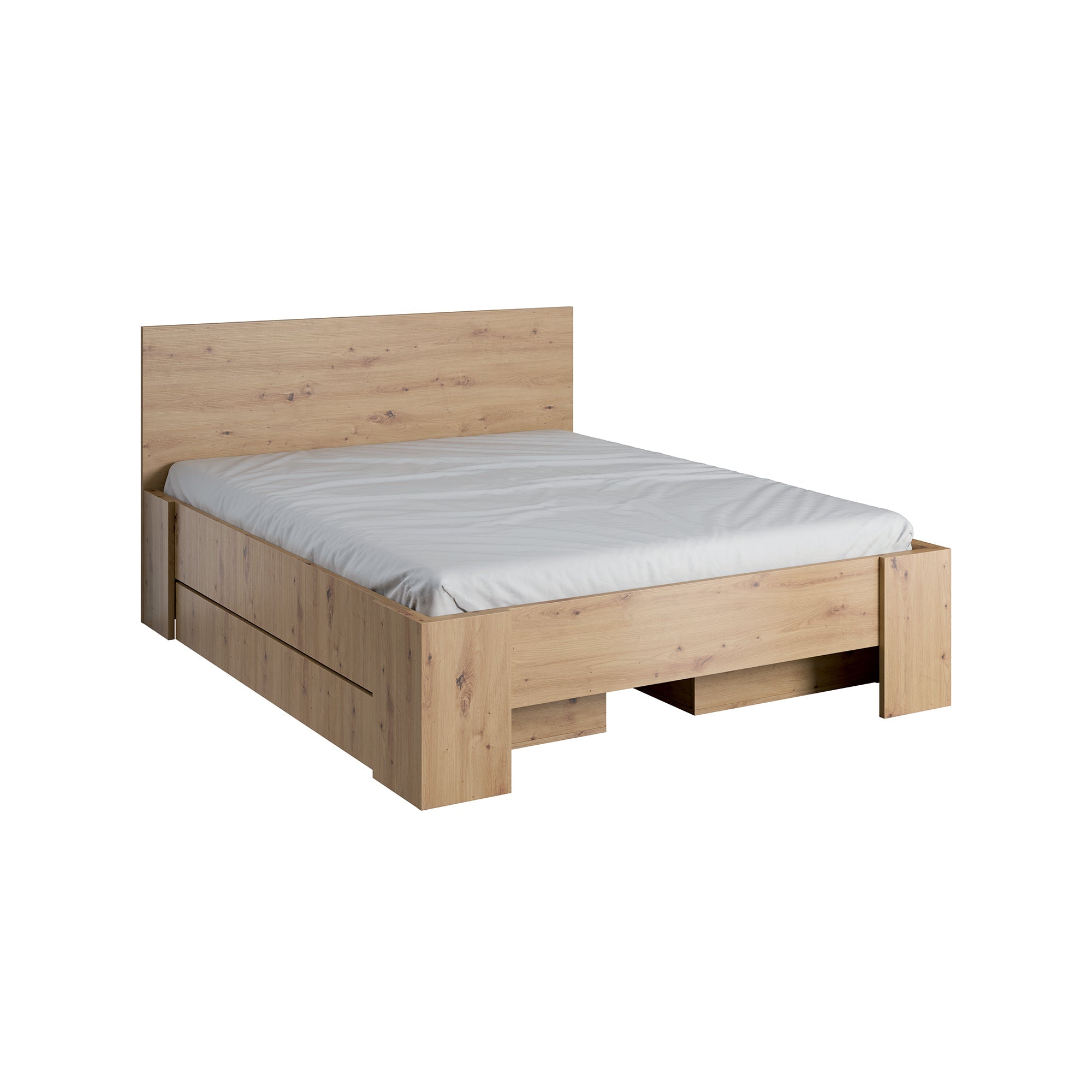 CANNES - Cama de Matrimonio en Roble 160x200 cm