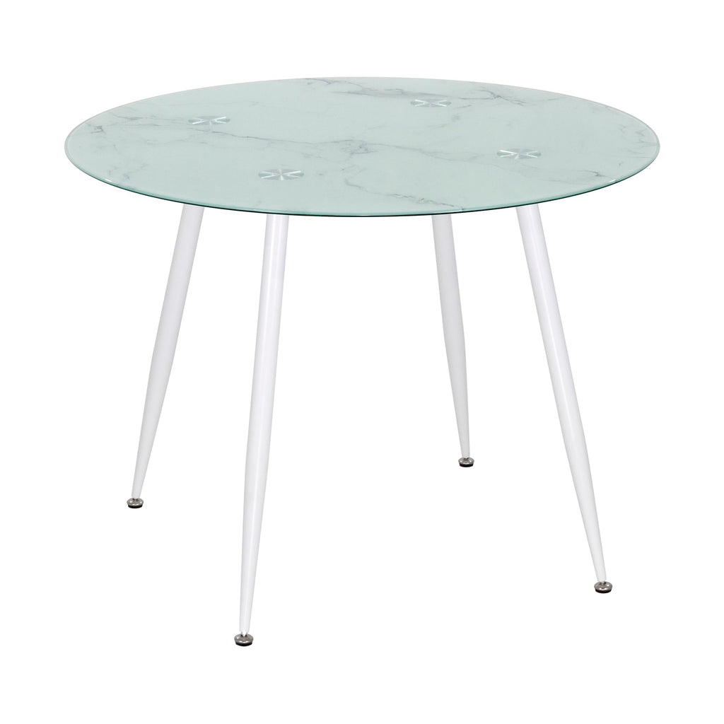 CORIN - Mesa de comedor con tablero de vidrio