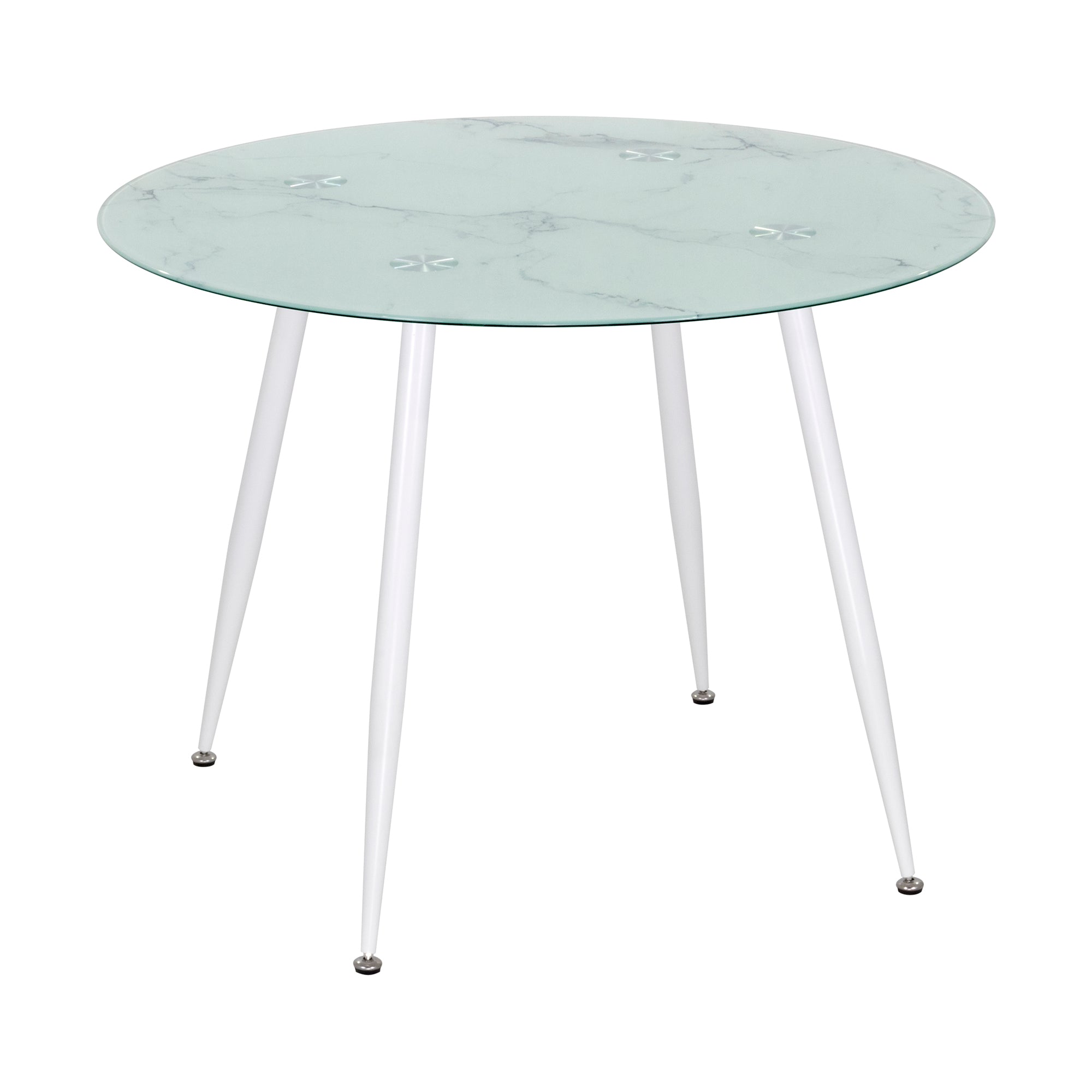 CORIN - Mesa de comedor con tablero de vidrio