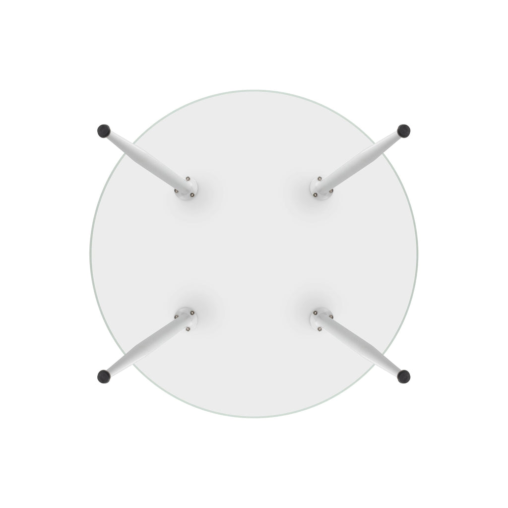CORIN - Mesa de comedor con tablero de vidrio