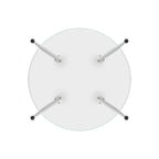 CORIN - Mesa de comedor con tablero de vidrio