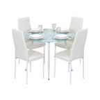 CORIN - Mesa de comedor con tablero de vidrio