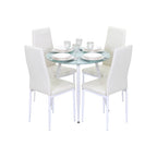 CORIN - Mesa de comedor con tablero de vidrio