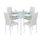 CORIN - Mesa de comedor con tablero de vidrio