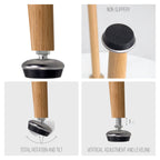 CORIN - Mesa de comedor con tablero de vidrio