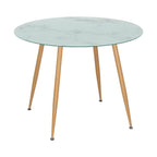 CORIN - Mesa de comedor con tablero de vidrio