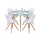 CORIN - Mesa de comedor con tablero de vidrio