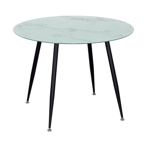 CORIN - Mesa de comedor con tablero de vidrio<