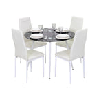 CORIN - Mesa de comedor con tablero de vidrio