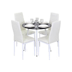CORIN - Mesa de comedor con tablero de vidrio