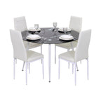 CORIN - Mesa de comedor con tablero de vidrio