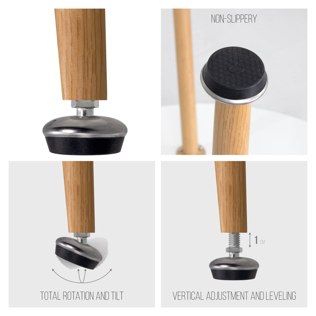 CORIN - Mesa de comedor con tablero de vidrio