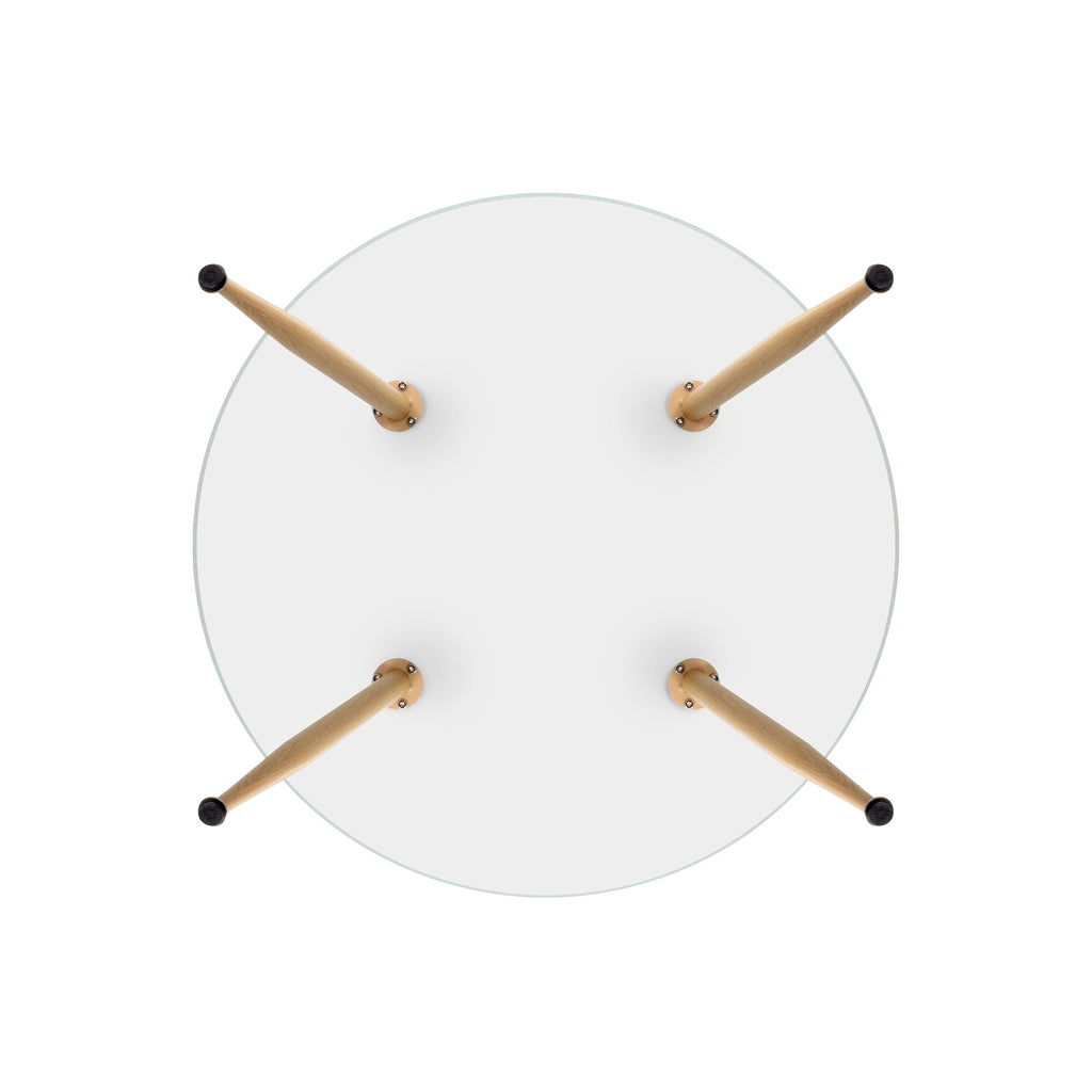 CORIN - Mesa de comedor con tablero de vidrio
