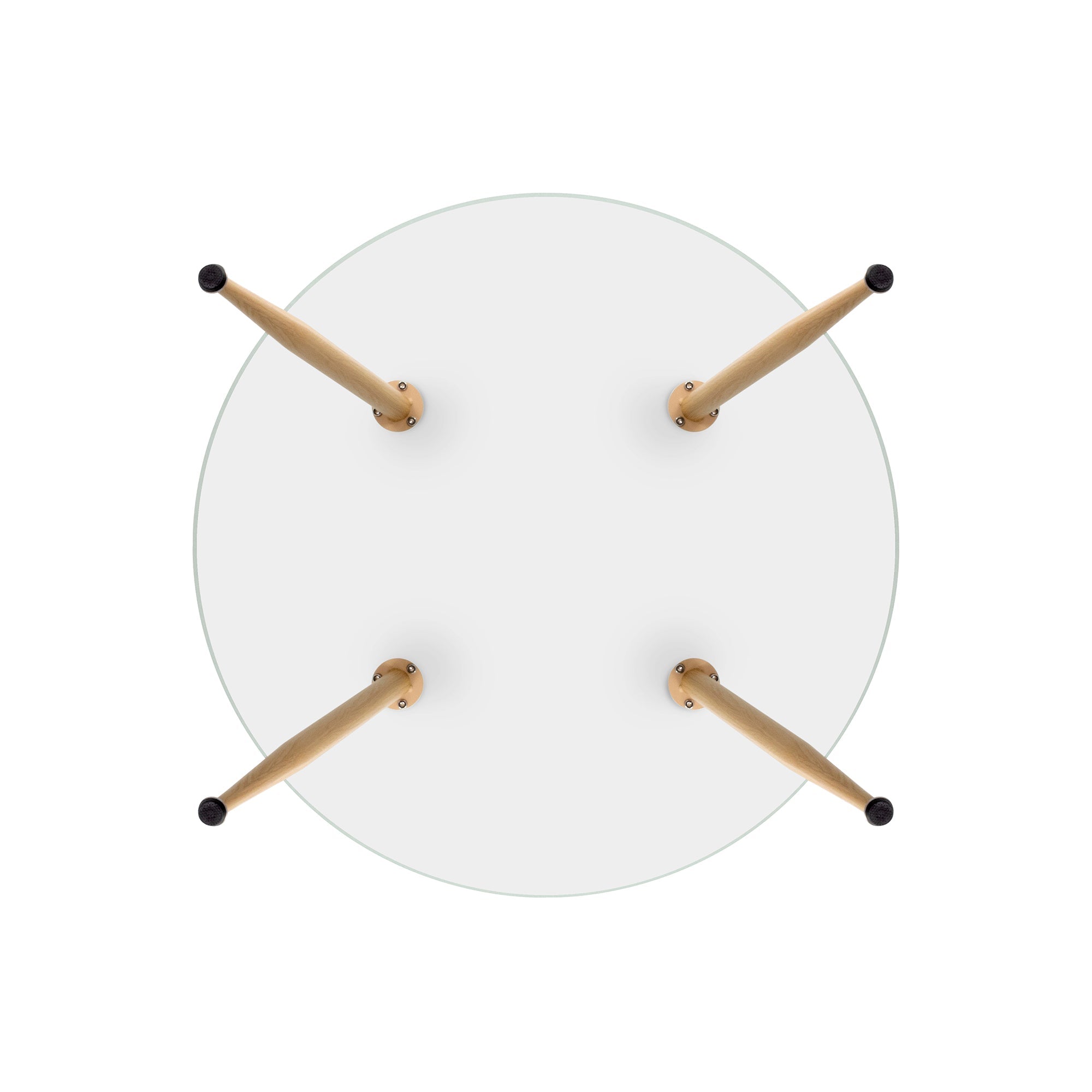 CORIN - Mesa de comedor con tablero de vidrio