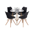 CORIN - Mesa de comedor con tablero de vidrio