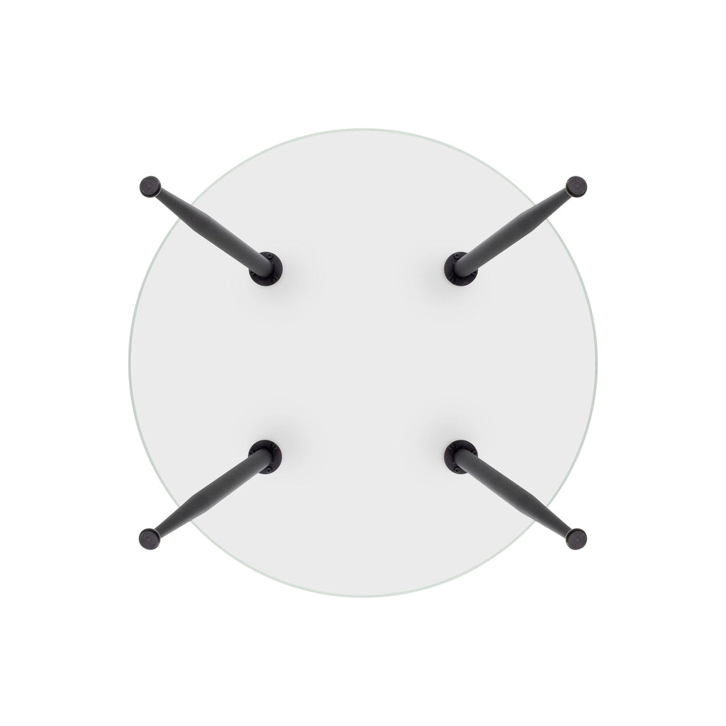 CORIN - Mesa de comedor con tablero de vidrio