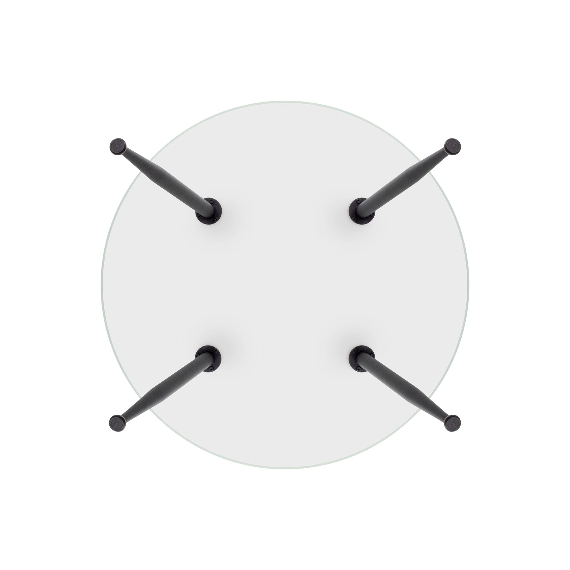 CORIN - Mesa de comedor con tablero de vidrio