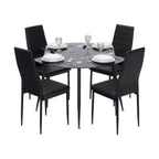 CORIN - Mesa de comedor con tablero de vidrio