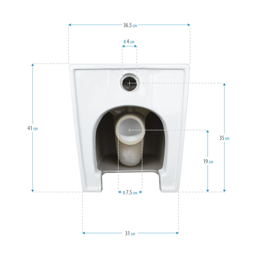 FOGLIA - Inodoro rimless blanco con asiento soft close extraíble