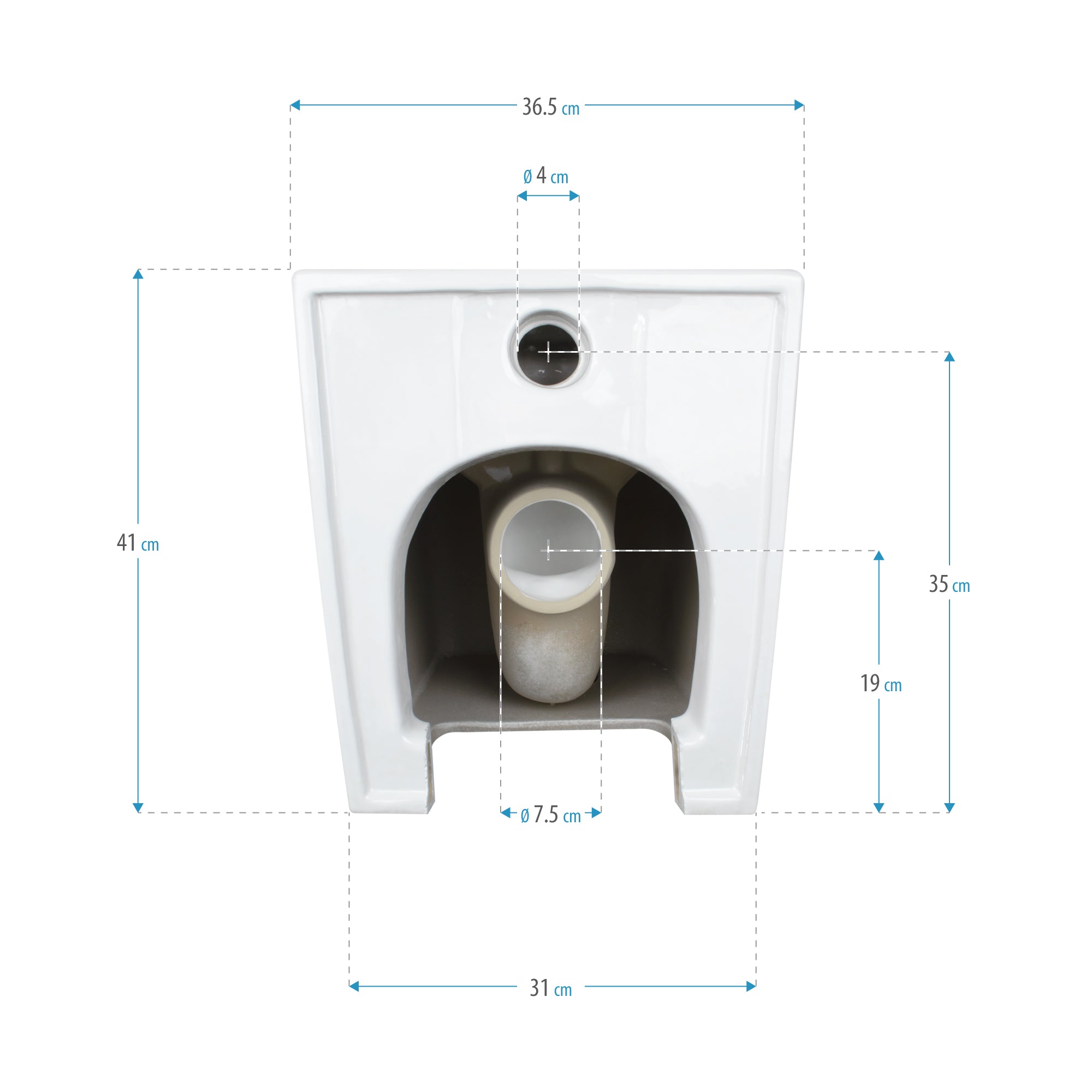FOGLIA - Inodoro rimless blanco con asiento soft close extraíble