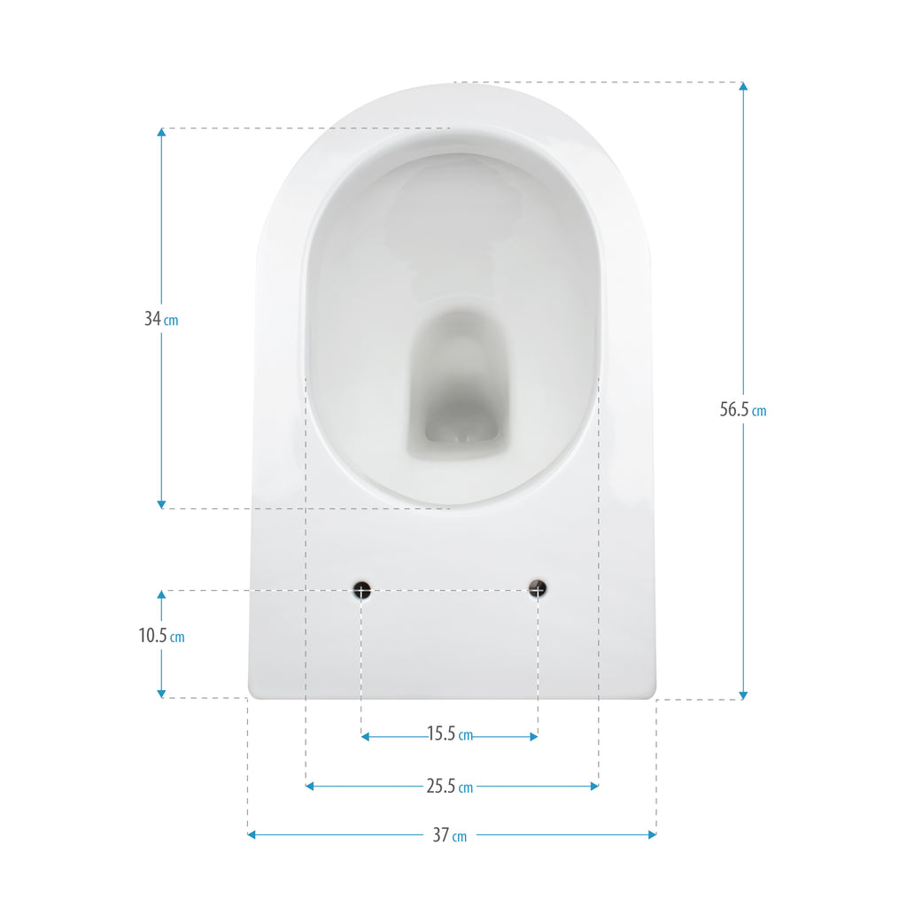ISONZO - Inodoro rimless blanco con asiento soft close extraíble