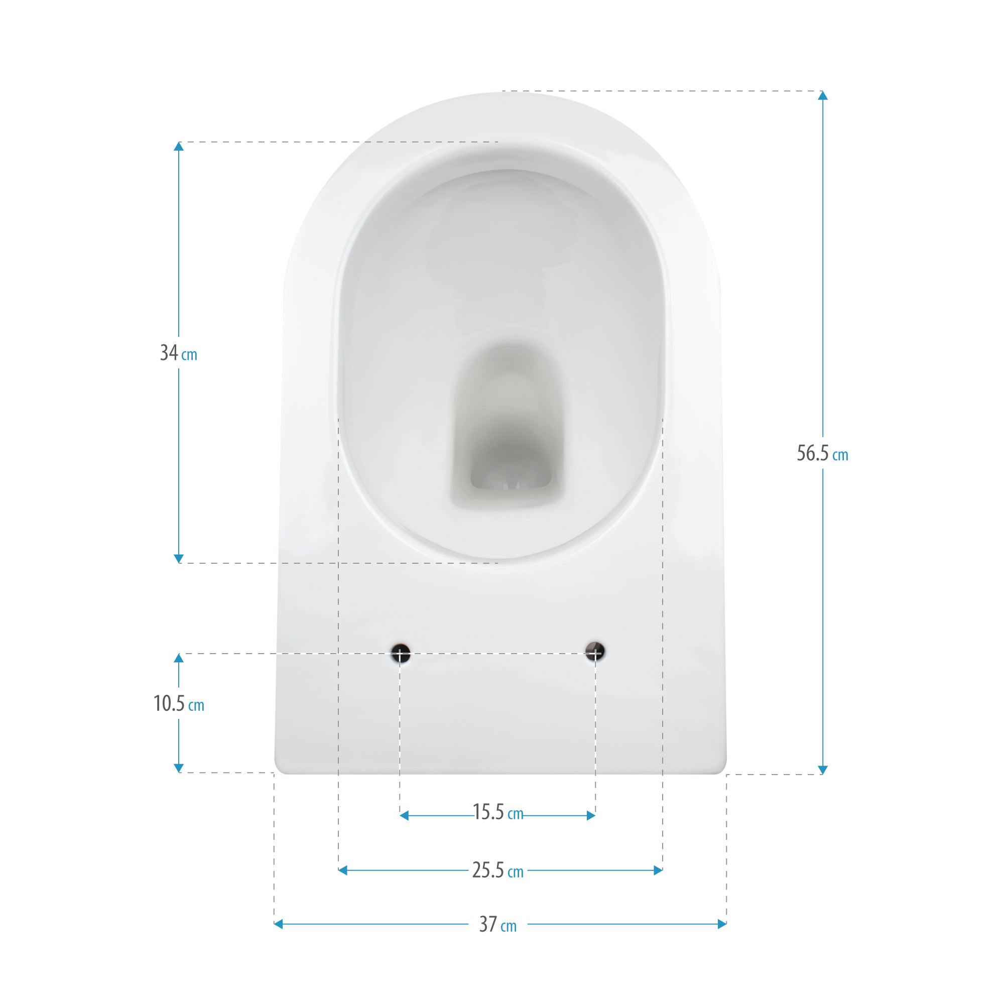 ISONZO - Inodoro rimless blanco con asiento soft close extraíble