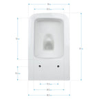 FOGLIA - Inodoro rimless blanco con asiento soft close extraíble