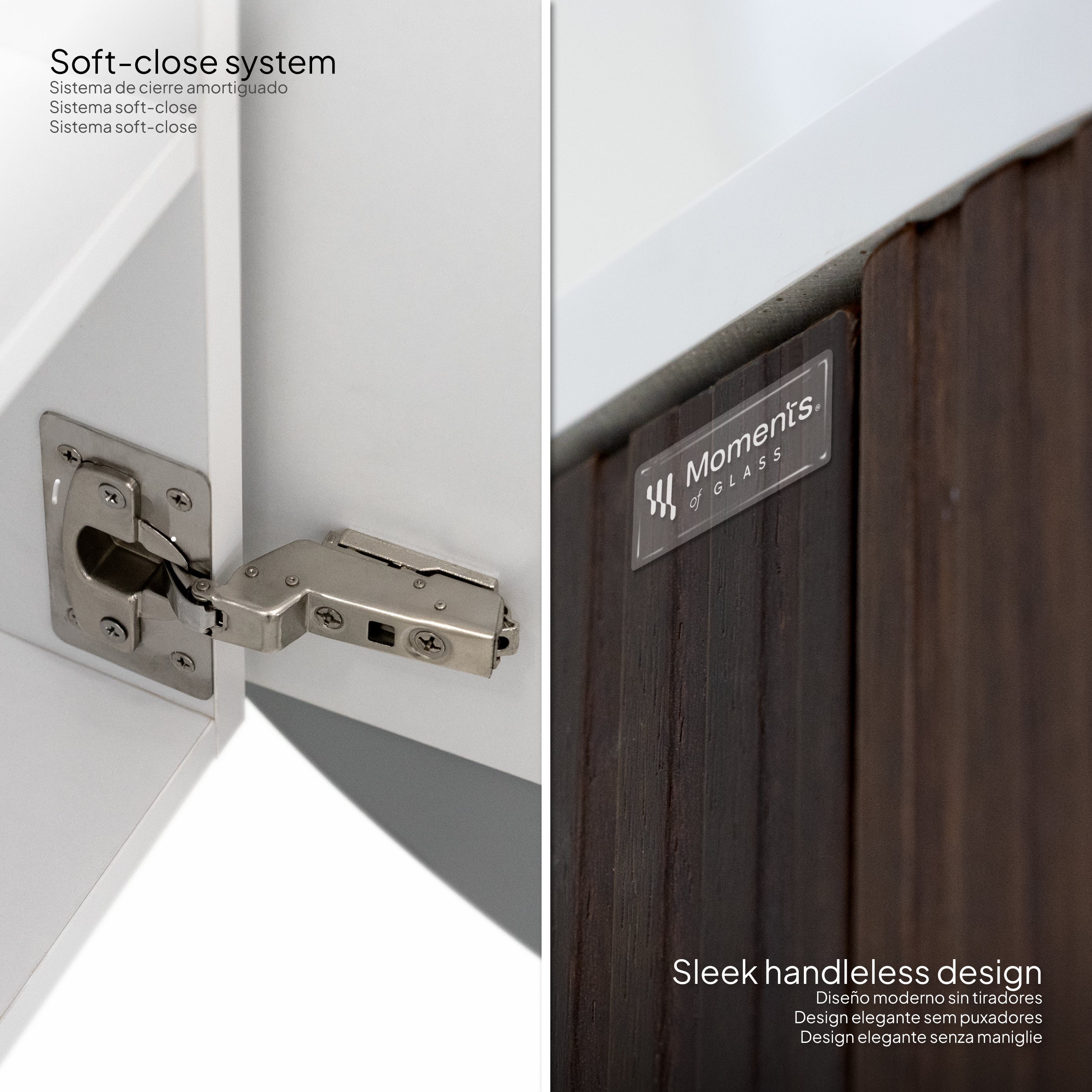 Maia Plus - Conjunto de casa de banho suspenso - Disponível em 90 cm - Várias Cores