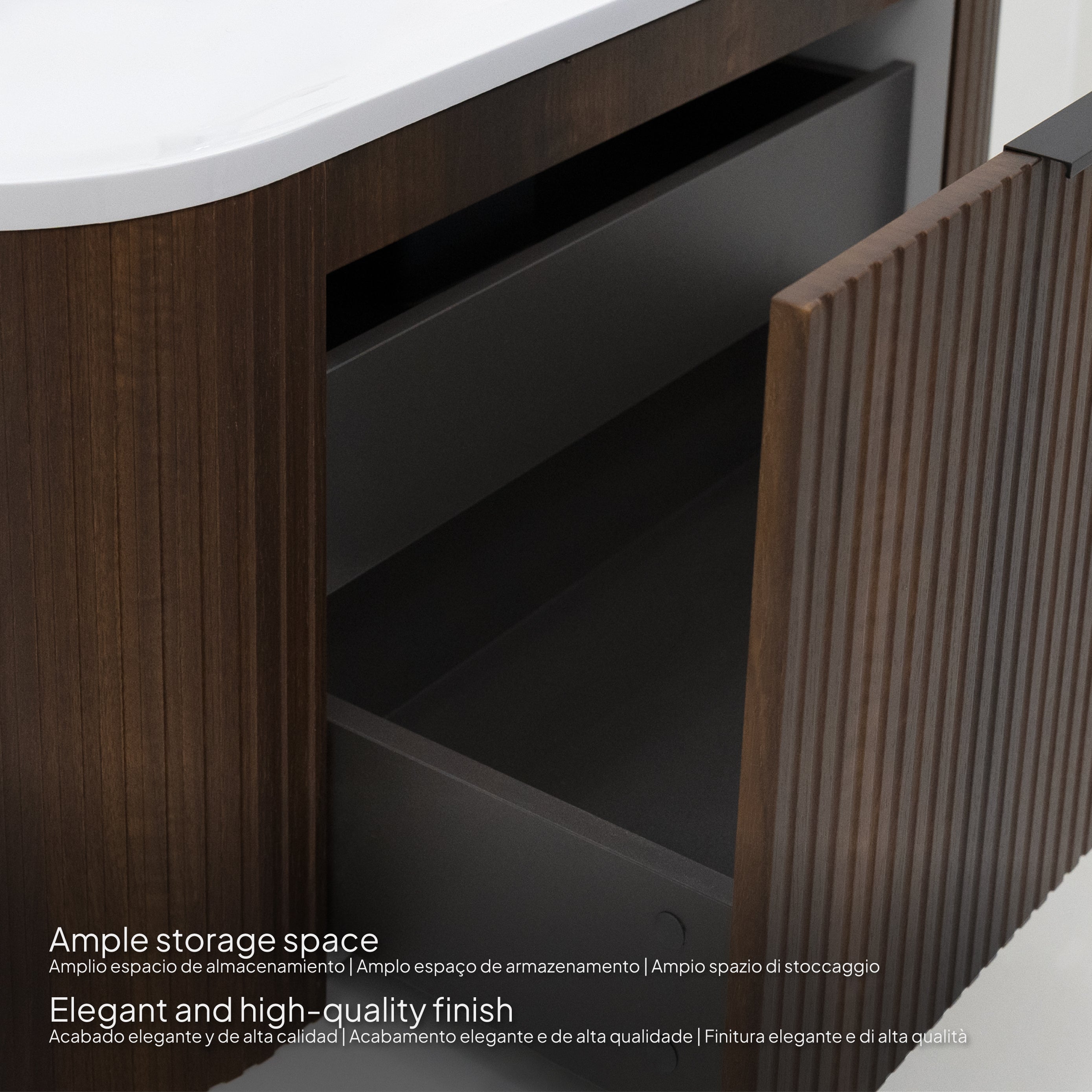 Maia - Set bagno sospeso - Disponibile in 90 cm - Vari colori