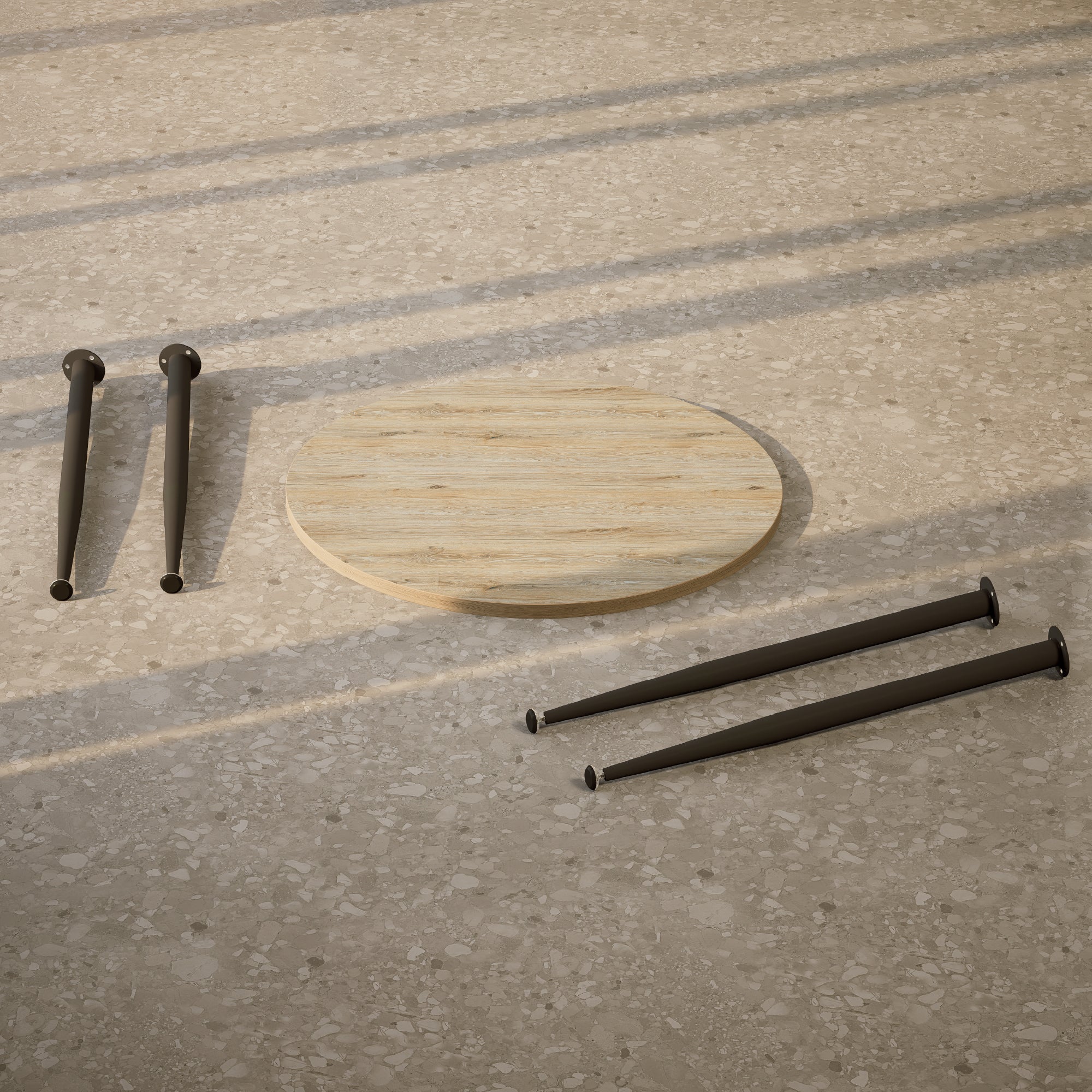 CORIN - Mesa de comedor con tablero de melamina