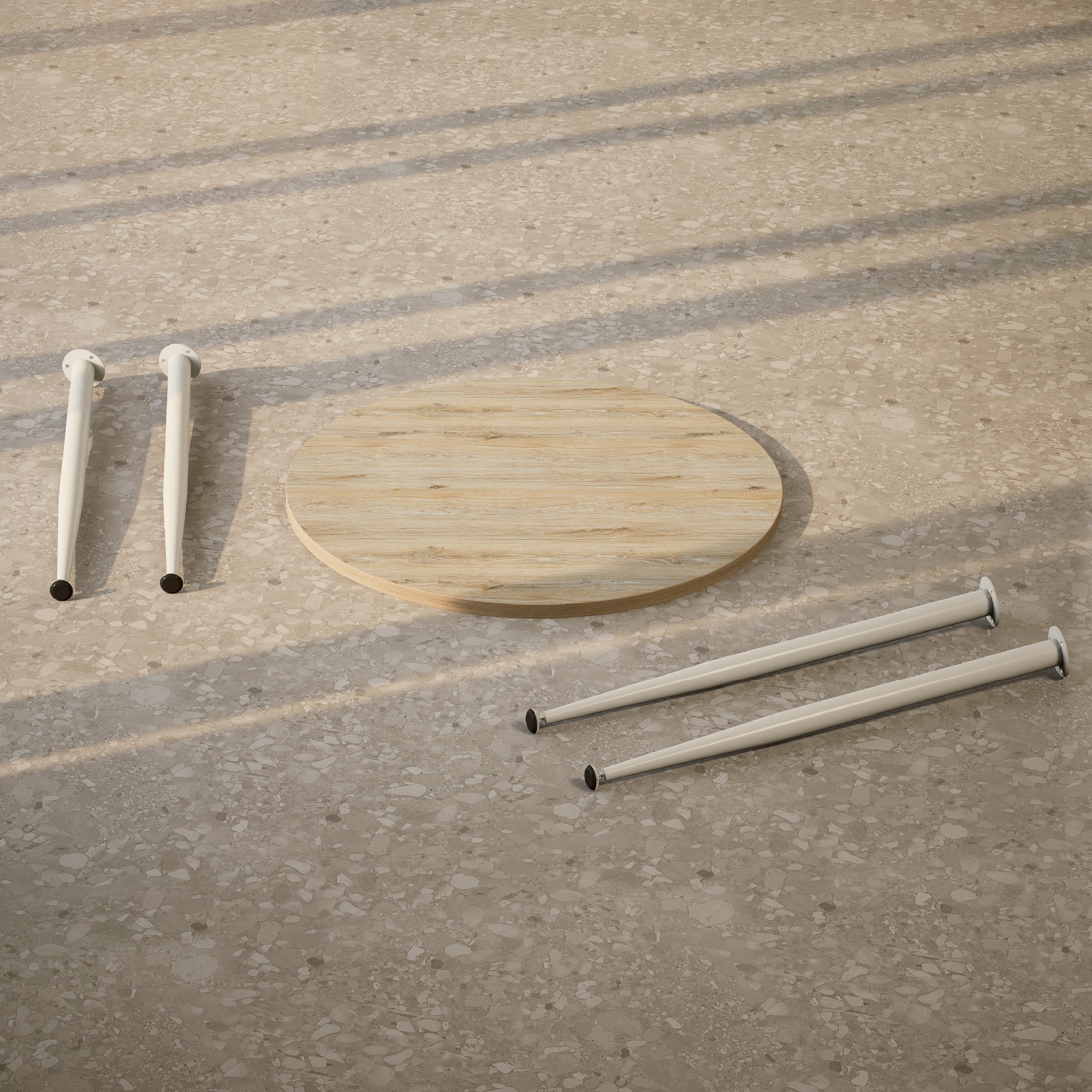 CORIN - Mesa de comedor con tablero de melamina