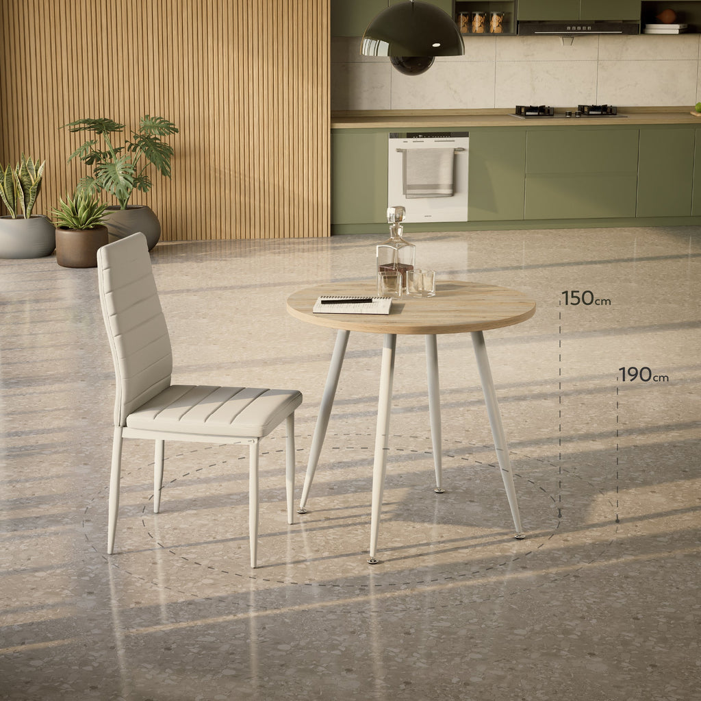 CORIN - Mesa de comedor con tablero de melamina