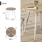 CORIN - Mesa de comedor con tablero de melamina