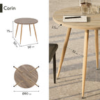 CORIN - Mesa de comedor con tablero de melamina