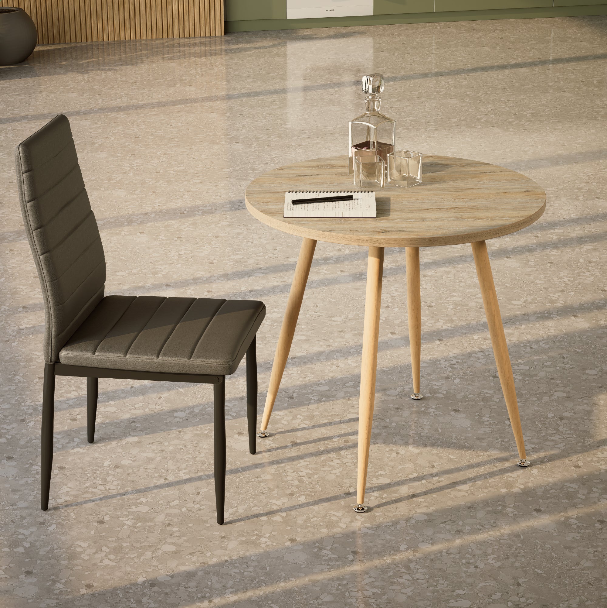 CORIN - Mesa de comedor con tablero de melamina