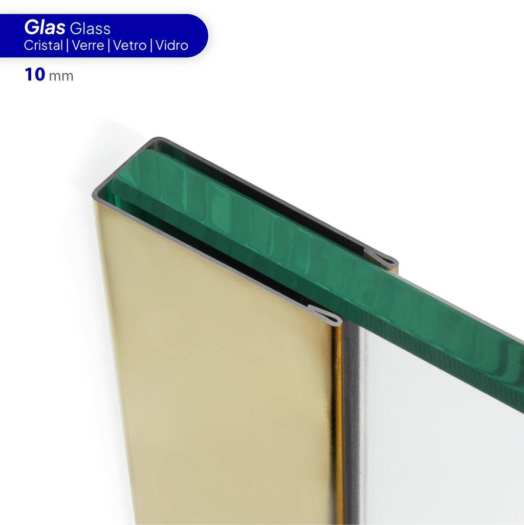 Profilo di compensazione per pannello doccia walk-in in acciaio inox 304 nero opaco