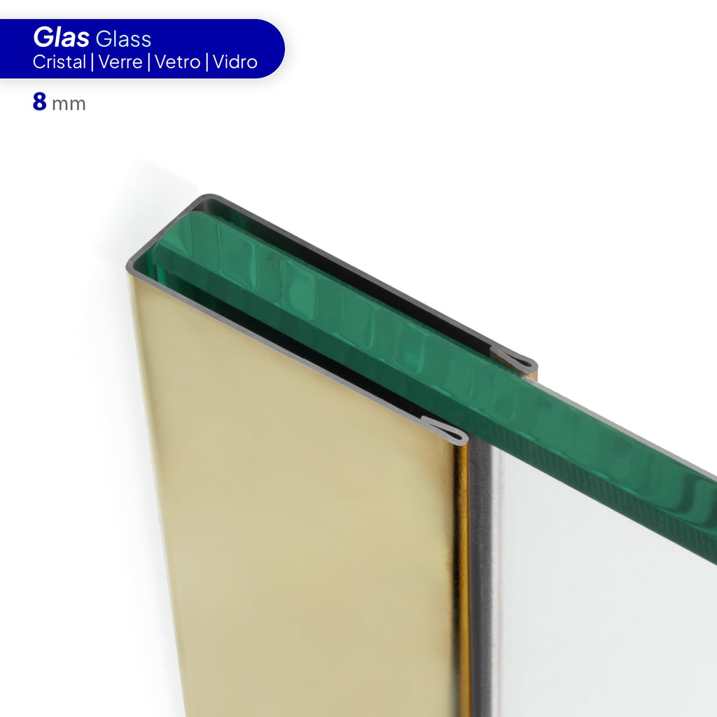 Profilo di compensazione per pannello doccia walk-in in acciaio inox 304 nero opaco