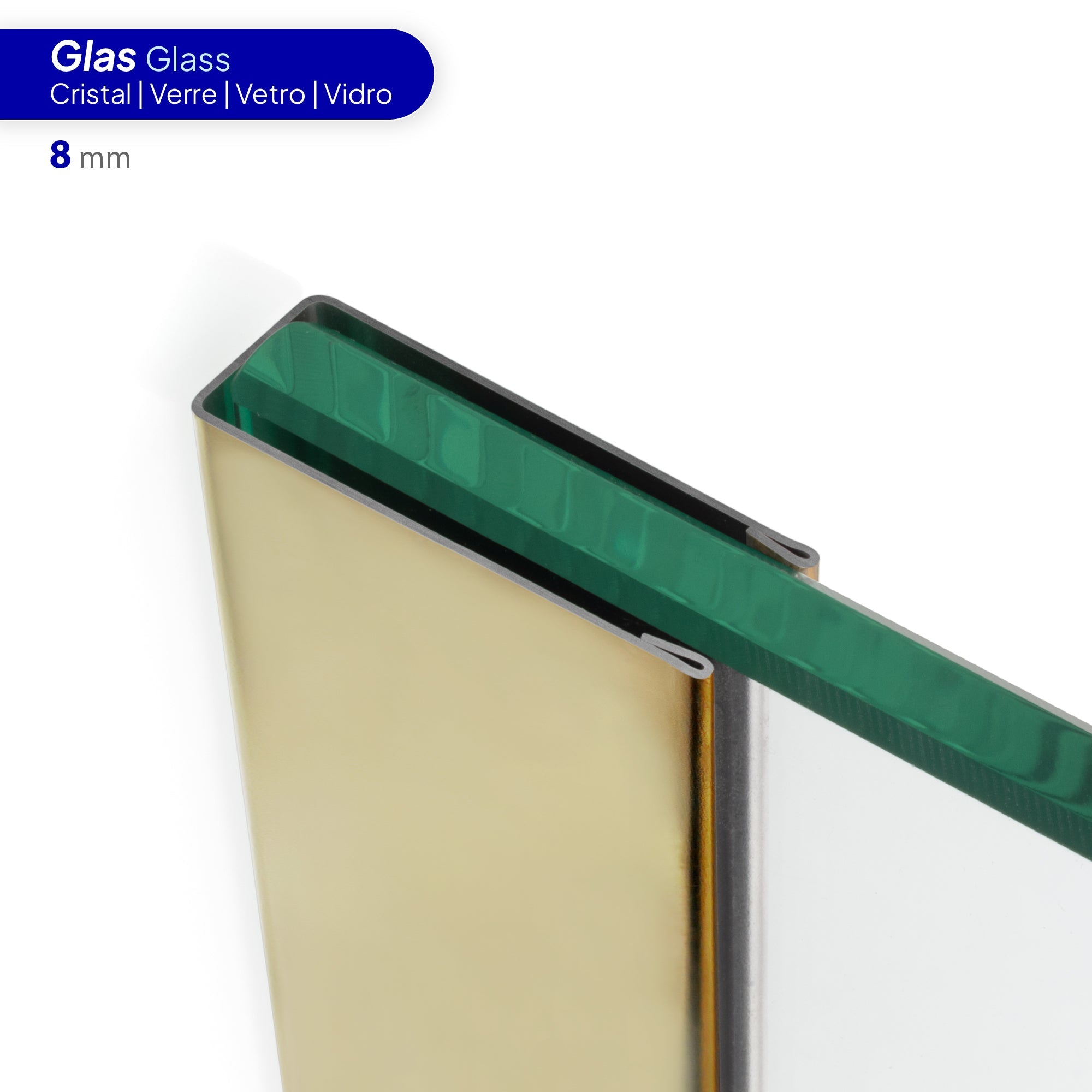 Profilo di compensazione per pannello doccia walk-in in acciaio inox 304 nero opaco