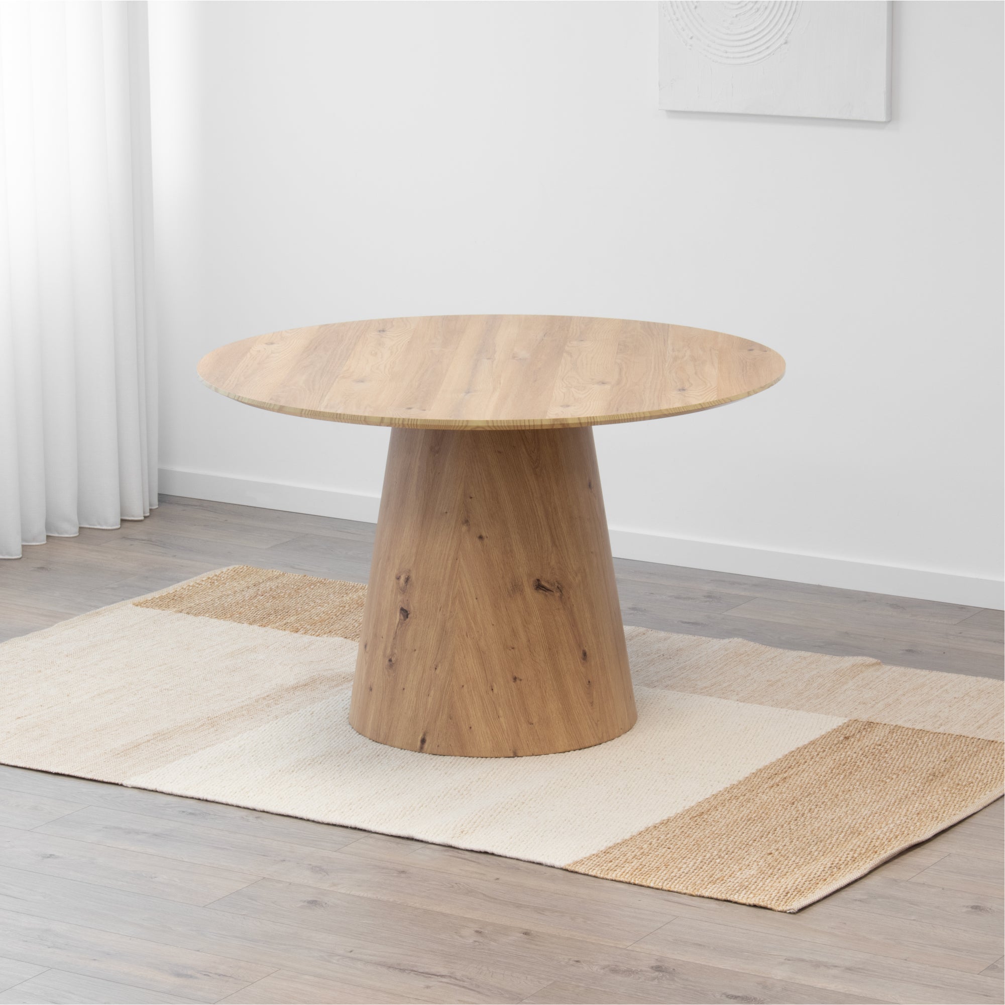 SYLVIA - Mesa de jantar com tampo em melamina de 25 mm e estrutura em MDF (Ø120 x 75 cm)