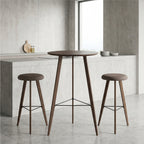 OVID - Conjunto de mesa alta com 2 cadeiras, tampo em MDF e estrutura metálica