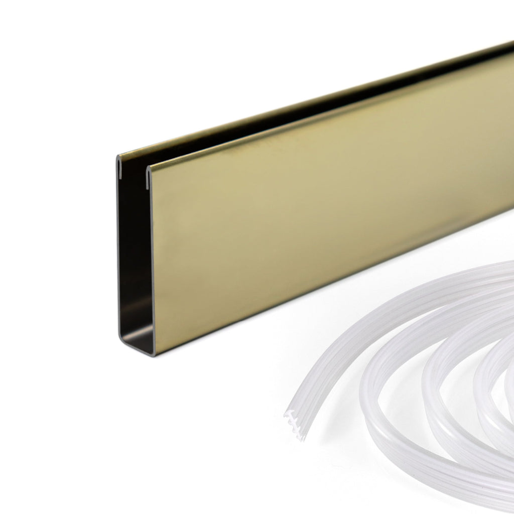 Profilo di compensazione per pannello doccia walk-in in acciaio inox 304 nero opaco