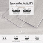ORIGIN - Pavimento SPC multicamada efeito Dovegrey com sistema click e base IXPE, 6,5 mm, pack de 1,51 m²