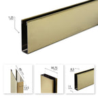 Profilo di compensazione per pannello doccia walk-in in acciaio inox 304 nero opaco